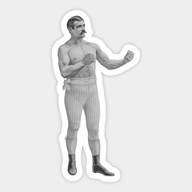 John L. Sullivan - Bare-Knuckle Boxer Sticker by warishellstore